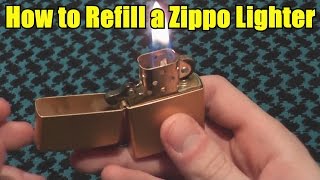 How to Refill a Zippo Lighter [upl. by Rekoob228]