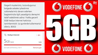 VODAFONE BEDAVA 5GB İNTERNET YENİ KAMPANYA 2024 [upl. by Shayna749]