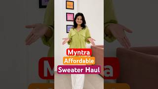 Myntra Sweater Haul l Affordable Winter Wear l Myntra Winter Wear myntra winter sweater shorts [upl. by Ayouqes]