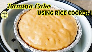 BANANA CAKE using RICE COOKER 🍰 No Bake Banana Cake  How to Make Banana Cake using Rice Cooker [upl. by Zertnom]