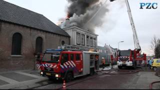 Grote brand in parochiehuis Oud Vossemeer [upl. by Weider]