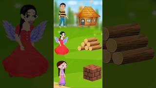 राजू और इशानी का घर 🏠 Hindi cartoon video cartoon shorts [upl. by Vin]