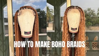 How to make boho braids  Crochet method [upl. by Marie]