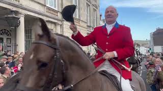 Watch as Boxing Day hunt parade returns to East Sussex town police on site amid protests [upl. by Boorman234]