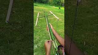 Create bow from bamboo archery bow bowmaker hunting bowmakers bamboo bowmaking diy art [upl. by Hakaber]