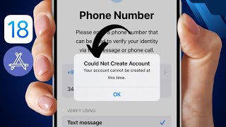 How to fix Apple id could not create account your account cannot be created at this time on iPhone [upl. by Silverts]