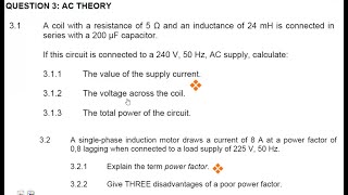 Electrotechnics N4 AC THEORY FEBRUARY 2022 mathszoneafricanmotives [upl. by Lalat984]