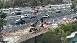 Warringah Freeway Upgrade time lapse  Sunday 04 August 2024 [upl. by Rodi]