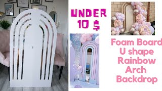 How To Make Rainbow Foam Board Chiara Backdrop [upl. by Odraccir]