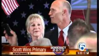 Rick Scott wins GOP Florida gubernatorial primary race [upl. by Garson202]