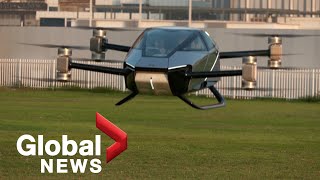 XPengs flying car makes 1st public flight in Dubai [upl. by Naira]