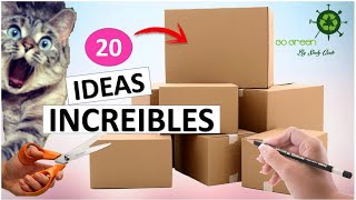 20 Manualidades FÁCILES Y RÁPIDAS con cajas de cartón RECICLAJE [upl. by Attej70]