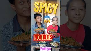 SPICY NOODLES POKHYO 😱 mukbang [upl. by Wardieu]