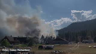 Fire west of Penticton [upl. by Lamrej]