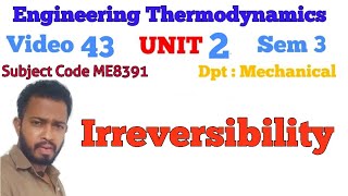 Irreversibility  Engineering Thermodynamics [upl. by Leiahtan]