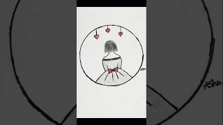 ✨ very easy girl drawing ll girl drawing step by step ll Circle drawing 😍shortvideo 💫 ytshorts [upl. by Gonzales]