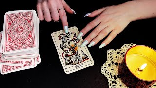 ASMR Tracing Tarot Cards  Rain Sounds no talking [upl. by Frey318]