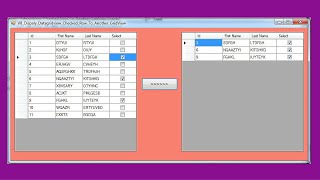 VBNET Tutorial  How To Dispaly Datagridview Checked Row To Another DataGridView  With Code [upl. by Nakasuji216]