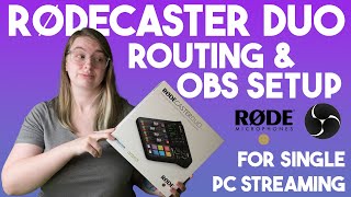 Rodecaster DuoPro Setup for Single PC Streaming w OBS Sources [upl. by Ophelia]