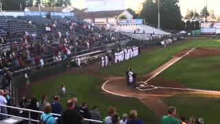 Little Girl Singing National Anthem  Everett Aquasox Game Funny [upl. by Sehguh]