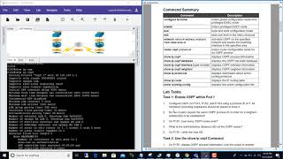 BOSON NETSIM ENCOR  CONFIGURE SINGLE AREA OSPF LAB [upl. by Hildick]