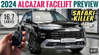 alcazar facelift 2024 review  hyundai alcazar facelift 2025 [upl. by Hooge]