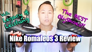 Nike Romaleos 3 WL Shoes Review  vs LegacyLeistung [upl. by Nanis]