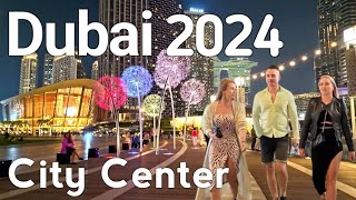 Dubai 4K Amazing City Center Burj Khalifa Dubai Mall Walking Tour 2024 🇦🇪 [upl. by Enelegna989]