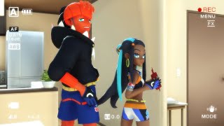 「MMD x Pokémon Sword and Shield」Raihan vs Nessa [upl. by Merdith762]