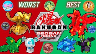 Bakugan WORST to BEST  Geogan Rising Compilation [upl. by Drofdeb497]