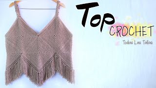 💰 IMPERDIBLE Patrón de Crochet de TOP con Flecos [upl. by Caria971]