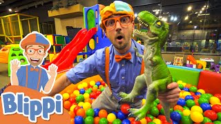 Blippi Learns At An Indoor Playground  Educational Videos For Kids [upl. by Maure230]