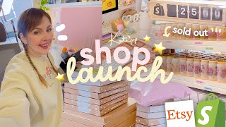 SHOP LAUNCH VLOG 📦 Behind the scenes of Launching our huge product collection ⭐️ Small Biz Diaries [upl. by Noramac]