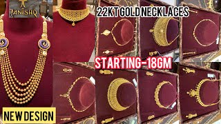 Tanishq Gold Necklace Set Designs amp Price  Tanishq Light weight Gold Necklace Designs with price [upl. by Aicemed]