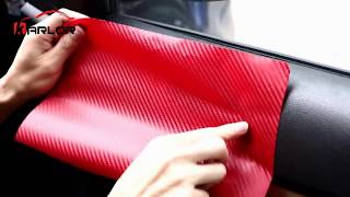 How to Install Car Sticker Carbon Fiber Vinyl Decorative Film [upl. by Thia867]