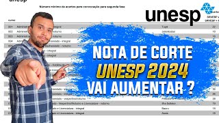 ESTIMATIVA PARA A NOTA DE CORTE DA UNESP 2024 [upl. by Tehcac]