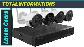 Wisenet SNKB73047BW 4 Channel 1080p WiFi NVR Surveillance System with 1TB HD  Best Wireless [upl. by Epillihp923]