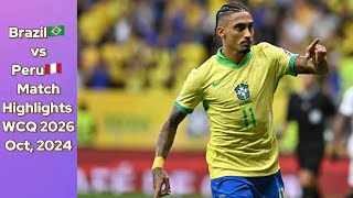 Brazil v Peru Match Highlights  World Cup qualifiers 2026  October 2024… [upl. by Diahann]