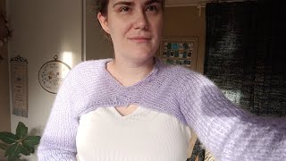 Knitting for crocheters Lets knit a shrug [upl. by Ueihttam]