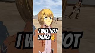 Armin vs Colossal Titan if you dance i’ll dance 😂 anime attackontitan aot animeedit [upl. by Ackler589]