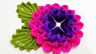 Crochet Flower 84  English Subtitle is available   كروشية زهرة 84 [upl. by Georgette]