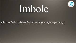 How to pronounce Imbolc [upl. by Ranilopa]