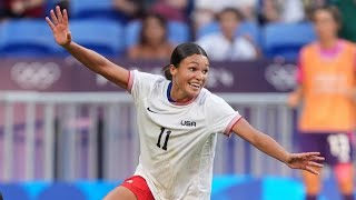 Paris Olympics Sophia Smith sends USWNT into goldmedal final with clutch extratime goal [upl. by Aenet]