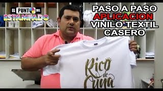 VINILO TEXTIL CASERO PROCESO PASO A PASO DE ESTAMPACIÓN [upl. by Ahsilrak]