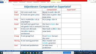 Ders 28 Hollandaca Sıfatlarda Karşılaştırma ve Üstünlük Adjectieven Comparatief en Superlatief [upl. by Jessa286]