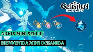 Obtengo la nueva mascota ¡MINI OCEÁNIDA  ¡ESTÁ GUAPÍSIMA  Genshin Impact Español [upl. by Gipson]