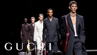 Gucci Mens Fall Winter 2024 Fashion Show [upl. by Nylikcaj]