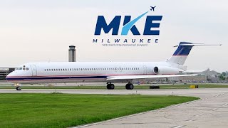 RARE  Detroit Tigers MD81 Takeoff at Milwaukee Mitchell International Airport [upl. by Una]