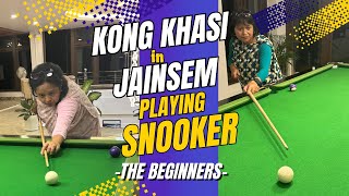 Kong Khasi in Jainsem Playing Snooker  The Beginner [upl. by Resarf128]