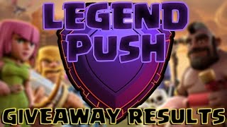 LEGENDS PUSH 😎  Aaj GIVEAWAY ka result aaya h  💪  Clash of Clans [upl. by Einavoj]